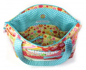 Spring Zipper Tote Bag