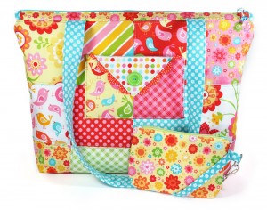 Spring Zipper Tote Bag