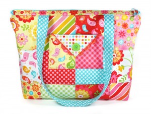 Spring Zipper Tote Bag